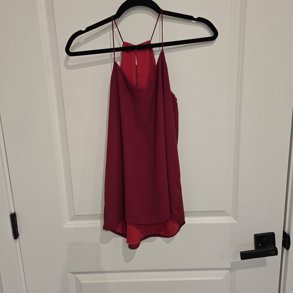 Express Vibrant Red Camisole Top, Reversivle, XS, Layer, Minimalist, Capsule Pc - Picture 3 of 7